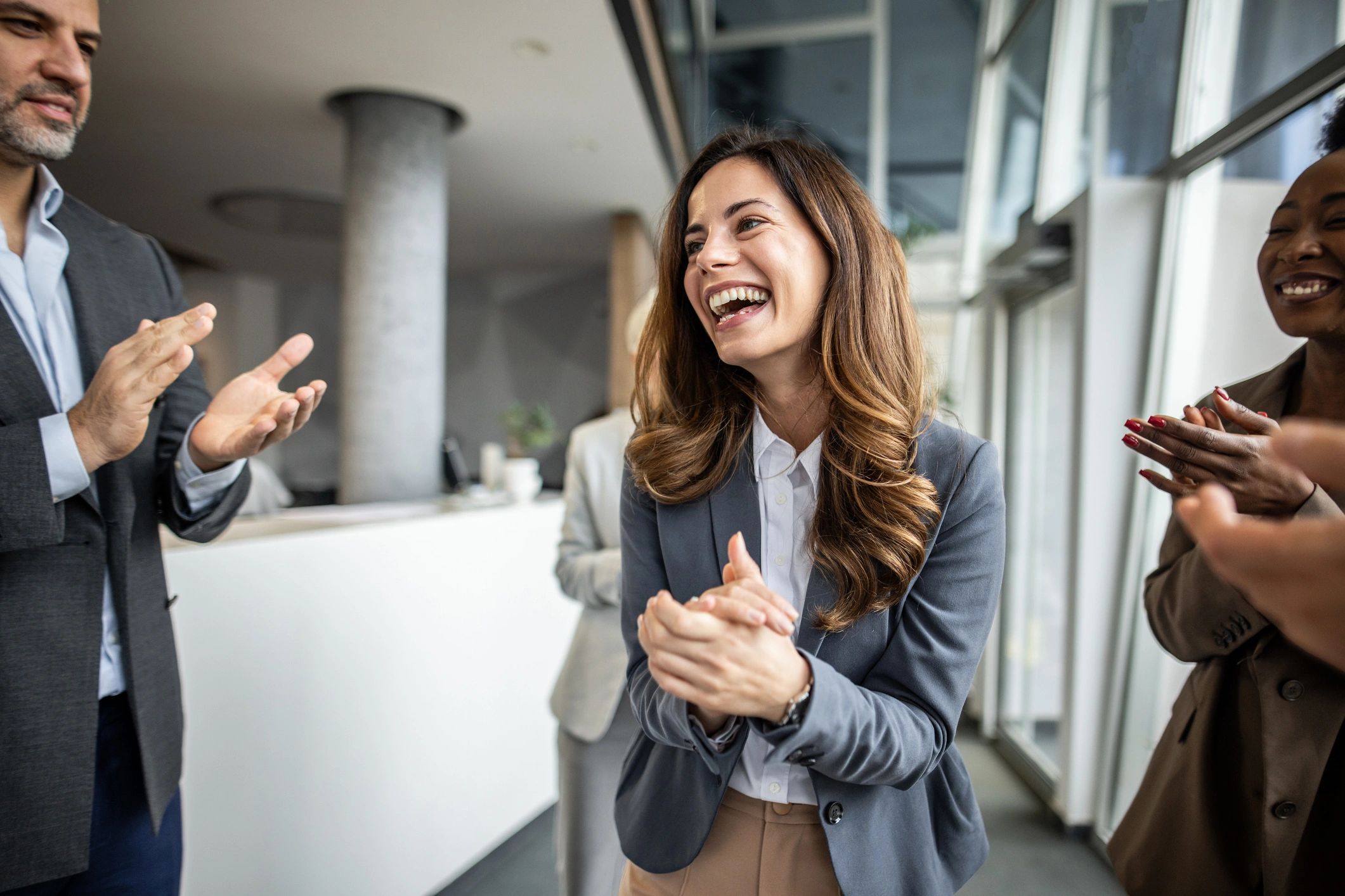 satisfied client after AI training